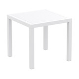 ARES Outdoor Weather Resistant Table_Square_White_Outdoor Plastic_Commercial_Table_ Restaurant_Pub_Cafe