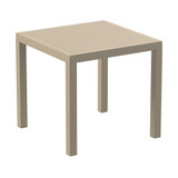 ARES Outdoor Weather Resistant Table_Square_Taupe_Outdoor Plastic_Commercial_Table_ Restaurant_Pub_Cafe