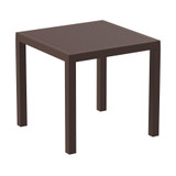 ARES Outdoor Weather Resistant Table_Square_Brown_Outdoor Plastic_Commercial_Table_ Restaurant_Pub_Cafe