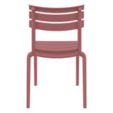 helen strong restaurant side chair_pink_back view_heavy duty plastic outdoor restaurant chair_cfae chair