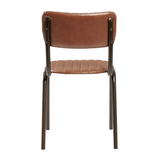 tavo vintage faux leather_bar chair_vintage tan_back view_vintage commercial side chair
