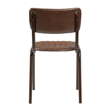 tavo vintage faux leather_bar chair_vintage brown_back view_vintage commercial side chair