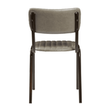 tavo vintage faux leather_bar chair_vintage dark grey_back view_vintage commercial side chair