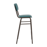 tavo vintage faux leather_bar stool_vintage teal_side view