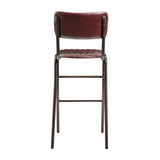 tavo vintage faux leather_bar stool_vintage red_back view