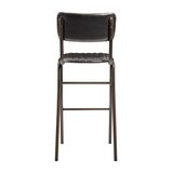 tavo vintage faux leather_bar stool_vintage black_back view