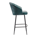 brooklyn bar stool leather_vintage blue_side view