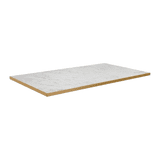 omega rectangle laminate table top_white carrara marble