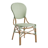 Brittany Side Chair_pastel green colour_wicker restaurant chair_french bistro chair