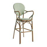Brittany Bar Stool_wicker bar stool_french bistro wicker bar stool_vintage wicker bar stool_pastel green colour