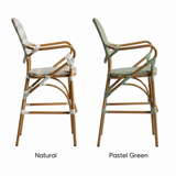 Brittany Bar Stool in 2 colours: Natural, Pastel Green