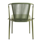 Kendal Rope Arm Chair_Olive Green_commercial rope chair_back view