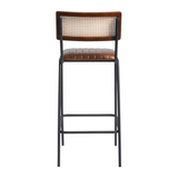 Savanna Commercial Bar Stool - Genuine Leather_back view