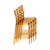 Chiavari Ice  Stacking Bar Stool 65_Amber Transparent_stacking view