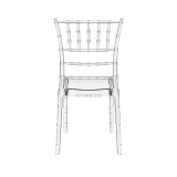 Chiavari Ice Stacking Side Chair_transparent ice chair_back view