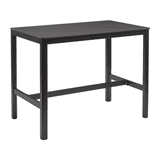 Extrema Black - Black Rectangle Mid Height Table_Outdoor Table