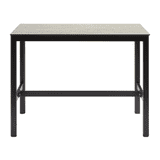 Extrema Cement 'Textured' - Black Mid Height Table_Rectangle fornt view