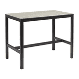 Extrema Cement 'Textured' - Black Mid Height Table_Rectangle