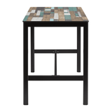 Extrema Driftwood - Black Mid Height Table_79x79cm