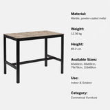 Extrema Marble - Black Mid Height Table specifications: Weight 12.36 kg, Height 89.2 cm