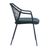 Klein Rope Armchair_Anthracite_Blue_Side View