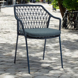 Klein Rope Armchair_Anthracite_Blue_in situ