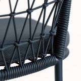Klein Rope Armchair – macro detail of hand-woven rope backrest