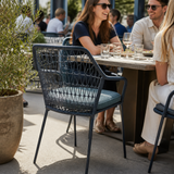 Klein Rope Armchair in an outdoor bistro or cafe patio
