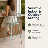 Denver Bar Stool in a modern indoor kitchen or outdoor patio setting – Versatile Indoor & Outdoor Seating
