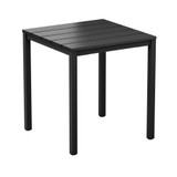 EKO Black Square Dining Aluminium Troy Table - Black Top – image 1