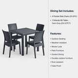 Florida Dining Set specifications and dimensions