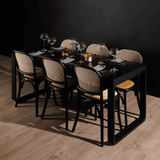 ronda_stacking_side_chair _black_frame _upholstered_seat_pad