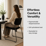 Teddy Stacking Side Chair in a modern dining room interior – Effortless Comfort & Versatility