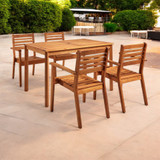 MORE_Outdoor teak commercial dining set_pub wooden outdoor dining set