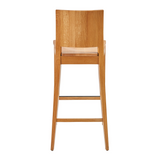 Oxley Bar Stool - Light Oak - Solid Seat