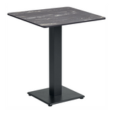 Extrema Complete Dining Table - Black Marble 'Textured' with Anzio Black Base