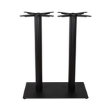 Boston Base - Black Fluted Large Rect - Mid Height - Front Image