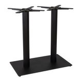 Boston Base - Black Fluted Large Rect - Dining  - Side Image