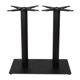 Boston Base - Black Fluted Large Rect - Dining  - Front Image