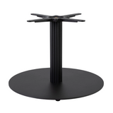 Boston Base - Black Fluted Large Round - Coffee - Front Image