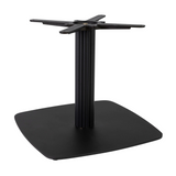 Boston Base - Black Fluted Large Square with Radius Edges - Coffee - Side Image