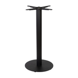 Boston Base - Black Fluted Small Round - Mid Height - Front Image