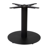 Boston Base - Black Fluted Small Round - Coffee - Front Image