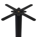 Boston Base - Black Fluted Small Square with Radius Edges - Coffee - Top Image