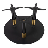 Boston Base - Black/Gold Extra Large Round - Coffee - Top Image