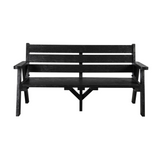 EKO - 3 Seater Park Bench - Black - Front Image