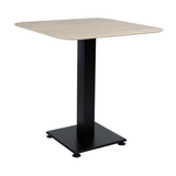 Extrema Premium Complete Dining Table -  Beige Travertine with Anzio Black Base - Main Image