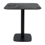 Extrema Premium Complete Dining Table - Black Moon with Boston Black Base with Radius Edges - Front Image
