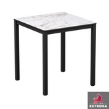 Extrema White Carrara Marble - Black Dining Table - 179x69cm - Main Image