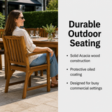 Hardy Armchair in an outdoor patio scene – Durable Outdoor Seating